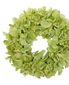 Květiny Umělý věnec Hortenzie zelená, pr. 24 cm