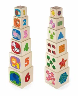 Hračky LAMPS - Dřevěná skládací věž