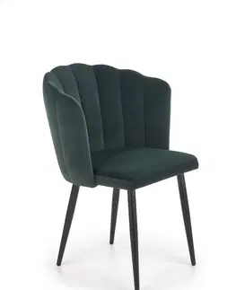 Židle HALMAR Designová židle Zelo tmavě zelená