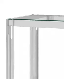 Konferenční stolky Konferenční stolek Dekorhome Stříbrná