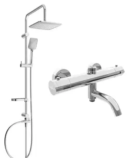 Sprchy a sprchové panely MEXEN/S Sven sprchový sloup včetně sprchové termostatické baterie Kai, chrom 77900262-00