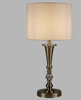 Stolní lampy Searchlight Stolní lampa Oscar se lněným stínidlem