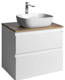 Koupelnový nábytek AQUALINE ALTAIR skříňka s deskou 68 cm, bílá/dub emporio AI270-02