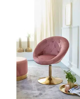 Židle do jídelny Otočná Židle Růžová