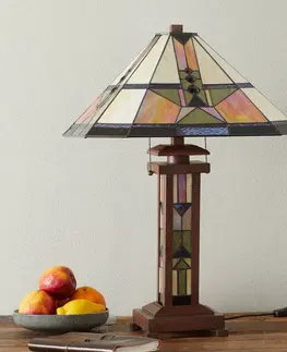 Stolní lampy Clayre&Eef Stolní lampa Leondra v Tiffany stylu