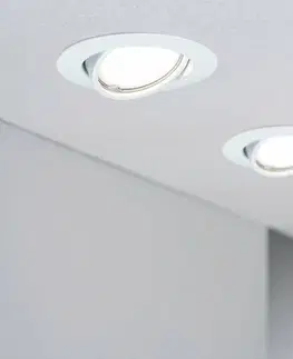 Bodovky do podhledu na 230V PAULMANN Vestavné svítidlo LED Base kruhové 1x5W GU10 bílá mat výklopné 934.11 P 93411