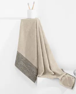 Ručníky Bavlněný ručník AmeliaHome Aria béžová, velikost 70x140