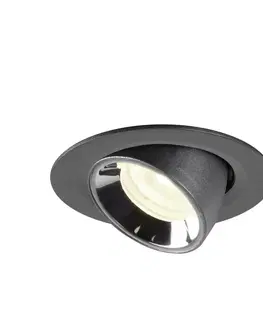 LED podhledová svítidla SLV BIG WHITE NUMINOS GIMBLE XS zápustné stropní svítidlo černé/chrom 4000 K 55° 1005857