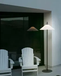 Osvětlení terasy a balkónu FARO SAIGON šedá/bílá stojací lampa 2M R55
