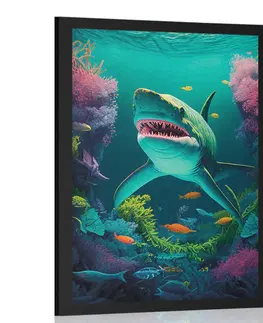 Podmořský svět Plakát surrealistický žralok