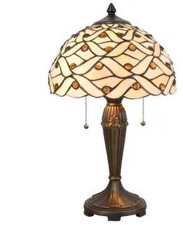 Svítidla Stolní lampa Tiffany Joana - 30*51 cm 2x E27/40W Clayre & Eef 5LL-5181