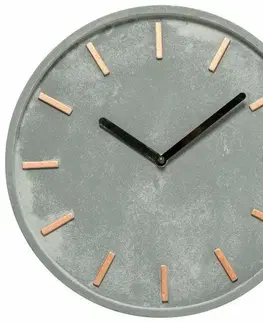 Hodiny DekorStyle Nástěnné hodiny 27,5 cm cement