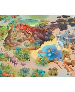 Koberce a koberečky Domarex Dětský kobereček Little Hippo Dinosauři, 75 x 112 cm