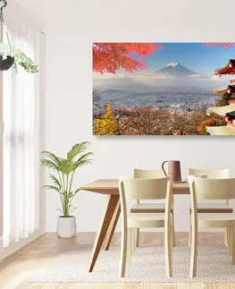 Obrazy města Obraz podzim v Japonsku