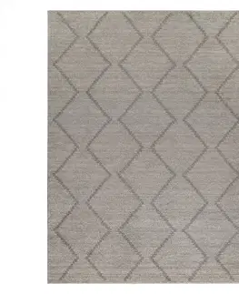 Koberce a koberečky Dywany Lusczow Kusový koberec SOFT ROMBY ETNO krémovo-béžový, velikost 120x170