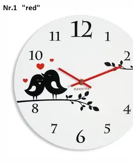 Dětské nástěnné hodiny Bílé dětské hodiny s ptáčkem