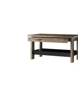 Konferenční stoly Konsimo Sp. z o.o. Sp. k. Konferenční stolek LANDU 50x100 cm dub klášterní/černá 