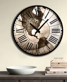 Hodiny Hanah Home Nástěnné hodiny Kontinent 50 cm vícebarevné