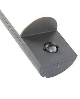 Venkovni nastenne svetlo Moderní venkovní nástěnná lampa tmavě šedá s pohybovým senzorem - Harry