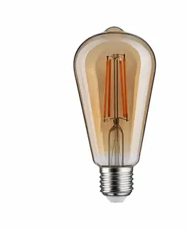 LED žárovky PAULMANN 1879 Filament 230V 3-krokové-stmívatelné LED žárovka Rustika E27 3 Step Dim 6W 1800K stmívatelné zlatá