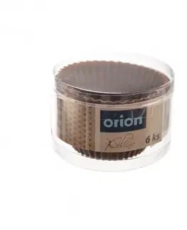 Pečicí formy Orion Formička silikon košíček muffiny 6 ks hnědá 