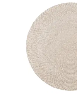 Koberce Norddan Designový kulatý koberec Nasya 180cm pískový