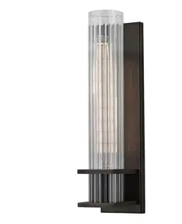 Klasická nástěnná svítidla HUDSON VALLEY nástěnné svítidlo SPERRY ocel/sklo starobronz/čirá E27 1x75W 1001-OB-CE