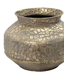 Dekorativní vázy Zlatá antik dekorační váza Gemma - Ø 28*20 cm Clayre & Eef 6Y4527
