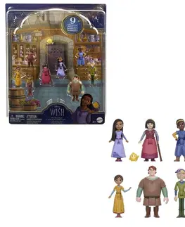 Hračky panenky MATTEL - Disney přání sada mini postaviček