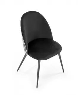 Židle HALMAR Jídelní židle K478 černá/bílá