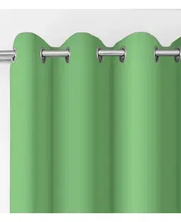 Jednobarevné hotové závěsy Dekorační jednobarevné závěsy do ložnice zelené barvy