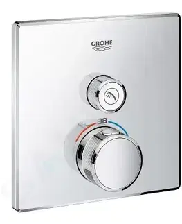 Koupelnové baterie GROHE Grohtherm SmartControl Termostatická sprchová baterie pod omítku s 1 ventilem, chrom 29123000