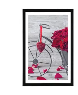 Vázy Plakát s paspartou kolo plné růží