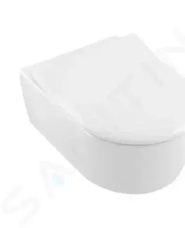 Záchody VILLEROY & BOCH Avento Závěsné WC se sedátkem SoftClosing, DirectFlush, CeramicPlus, alpská bílá 5656RSR1