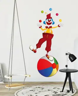 Samolepky na zeď Dětské samolepky na zeď - Šťastný klaun