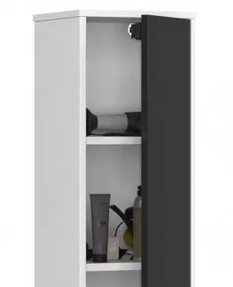 Koupelnový nábytek Ak furniture Koupelnová skříňka Fin I 30 cm bílá/grafit lesk