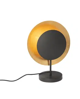 Stolni lampy Stolní lampa Art Deco černá se zlatou - Emilienne