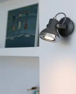 Bodová světla FARO BARCELONA Ring - LED nástěnné bodové svítidlo tmavošedé