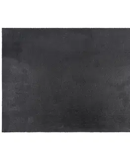 Koberce a koberečky Trade Concept Kokosová rohožka Květiny černá, 43 x 73 cm
