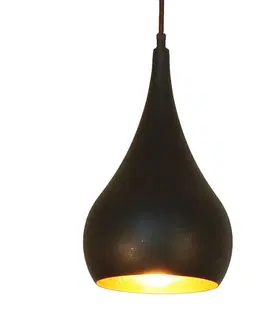 Závěsná světla Menzel Menzel Solo závěsné světlo cibule hnědočerná 16cm