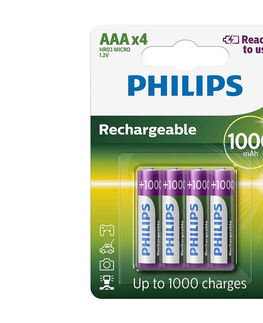 Baterie primární Philips Philips R03B4RTU10/10 - 4 ks Nabíjecí baterie AAA MULTILIFE NiMH/1,2V/1000 mAh 