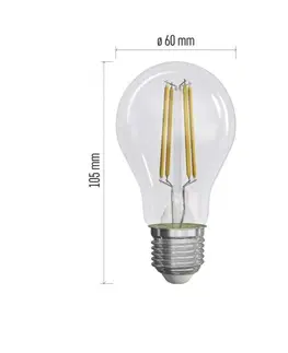 LED žárovky EMOS LED žárovka Filament A60 / E27 / 3,8 W (60 W) / 806 lm / teplá bílá ZF5147