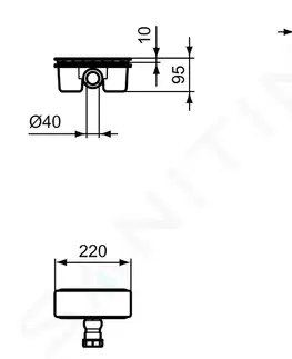 Sifony k pračkám Ideal Standard Ultra Flat sifon ke sprchové vaničce T4493AA