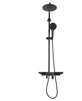 Sprchy a sprchové panely REA Sprchový set s baterií 150mm SANTOS černý REA-P8803