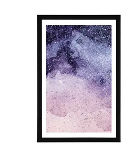 Abstraktní a vzorované Plakát s paspartou abstrakce noční oblohy
