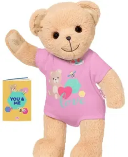 Hračky panenky ZAPF CREATION -  Medvídek BABY born, růžové oblečení
