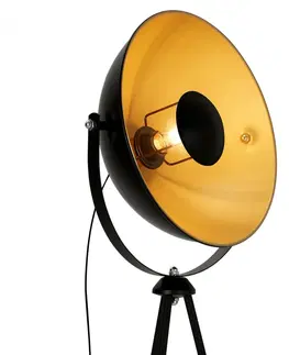 Designové stojací lampy BRILONER Stojací svítidlo 160cm 1x E27 60W černá BRILO 1380-015