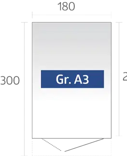 AVANTGARDE Biohort Zahradní domek BIOHORT Avantgarde ECO A3 180 × 260 cm (tmavě šedá metalíza)