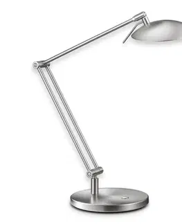 Stolní lampy Knapstein Stolní lampa LED Coira, matný nikl