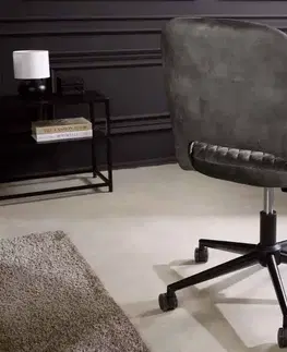 Kancelářská křesla LuxD Designová kancelářská židle Laney šedý samet